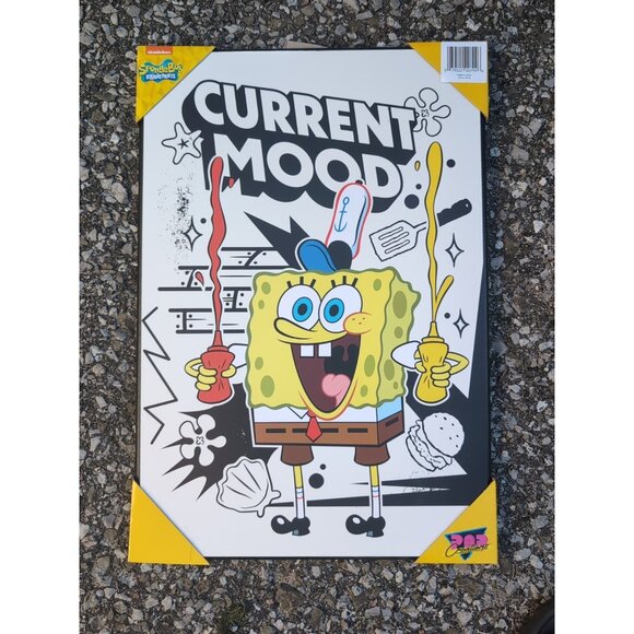 Spongebob "Current Mood" Wall hanging 19x13 - Picture 1 of 1